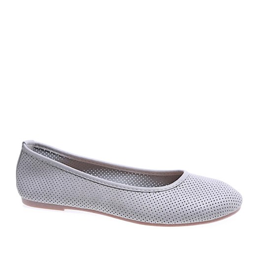 Balerinki szare bez zapięcia 