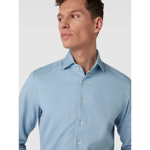 Koszula męska Profuomo niebieska z długim rękawem 