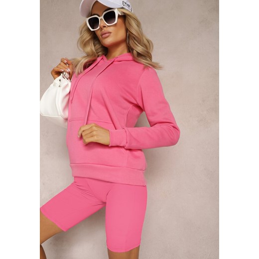 Różowa Bluza z Kapturem Corbetes ze sklepu Renee odzież w kategorii Bluzy damskie - zdjęcie 169543699