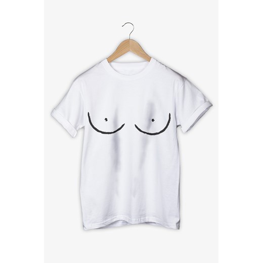 T-shirt Tits magiazakupow-com bialy Bluzki bawełniane