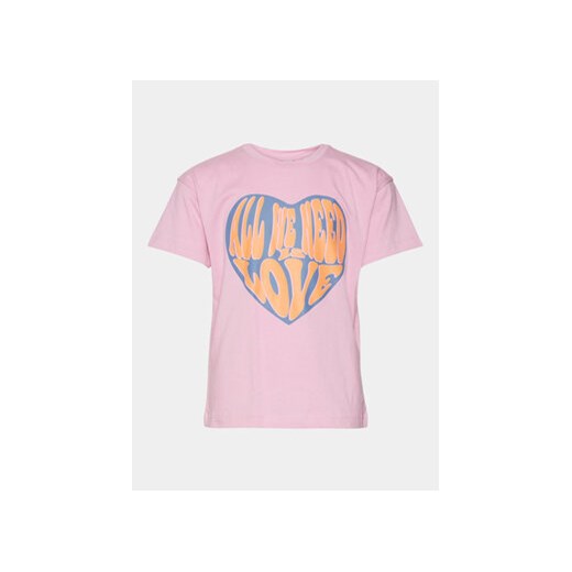 Vero Moda Girl T-Shirt Love Kelly 10303731 Różowy Regular Fit ze sklepu MODIVO w kategorii Bluzki dziewczęce - zdjęcie 169555037