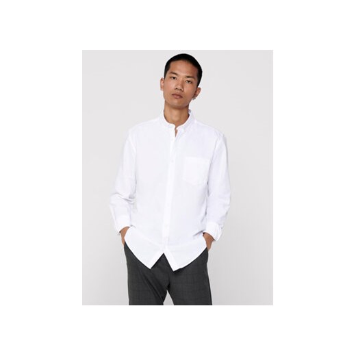 Only & Sons Koszula Alvaro 22006479 Biały Slim Fit ze sklepu MODIVO w kategorii Koszule męskie - zdjęcie 169555067