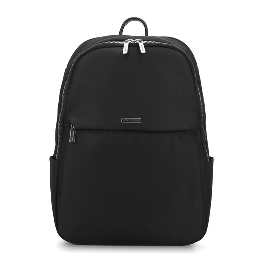Plecak na laptopa 13”/14” ze srebrnym suwakiem czarny ze sklepu WITTCHEN w kategorii Plecaki - zdjęcie 169556368