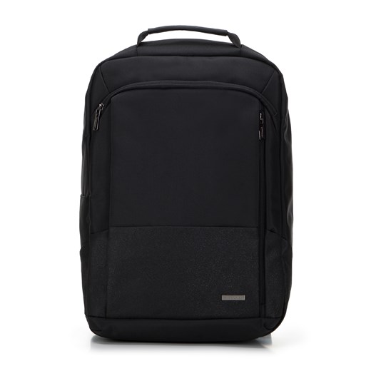 Męski plecak na laptopa 15,6” prosty czarny ze sklepu WITTCHEN w kategorii Plecaki - zdjęcie 169556376