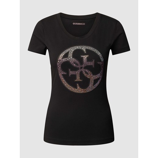T-shirt z obszyciem z kamieni stras ze sklepu Peek&Cloppenburg  w kategorii Bluzki damskie - zdjęcie 169558159