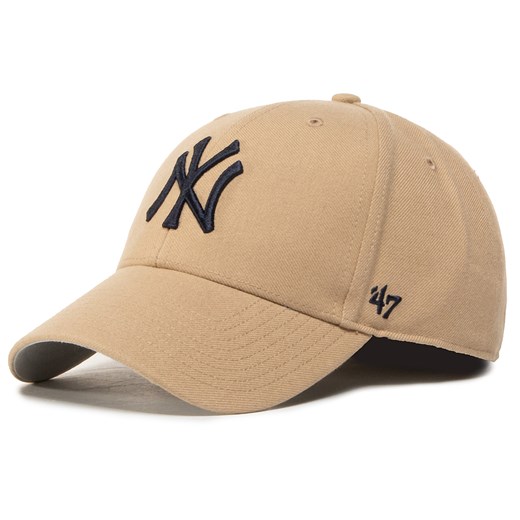 Czapka z daszkiem 47 Brand Mlb New York Yankees B-MVP17WBV-KHA Brązowy ze sklepu eobuwie.pl w kategorii Czapki z daszkiem męskie - zdjęcie 169561336