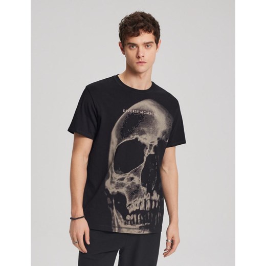 Koszulka PRM SKULL A Czarny M ze sklepu Diverse w kategorii T-shirty męskie - zdjęcie 169561687