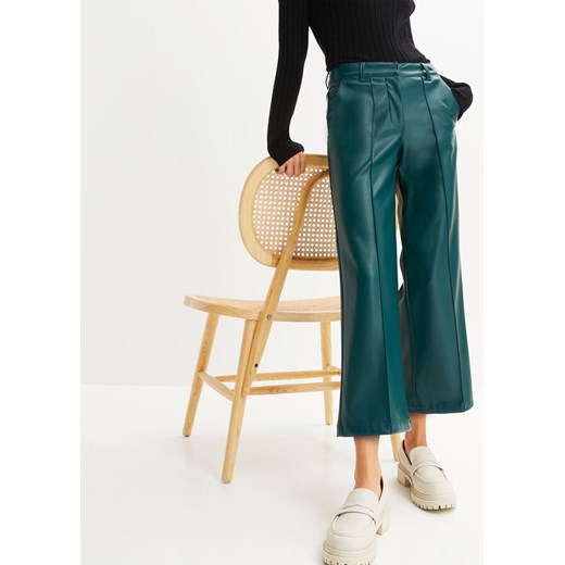 Spodnie culotte ze sztucznej skóry 38 okazja bonprix