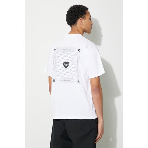 Carhartt WIP t-shirt bawełniany S/S Heart Bandana T-Shirt męski kolor biały z L PRM