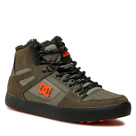 Sneakersy DC Pure High-Top Wc Wnt ADYS400047 Dusty Olive/Orange(Doo) 41 eobuwie.pl