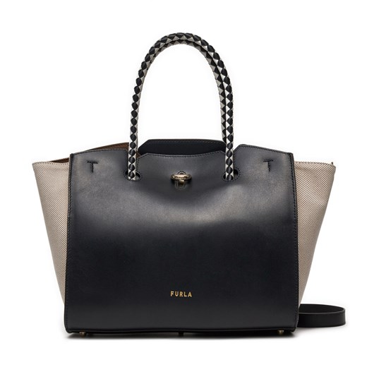 Shopper bag Furla elegancka na ramię bez dodatków matowa duża 