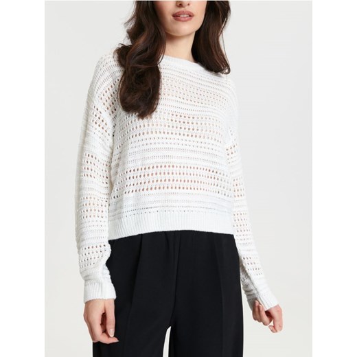 Sinsay - Sweter ażurowy - kremowy ze sklepu Sinsay w kategorii Swetry damskie - zdjęcie 169567316