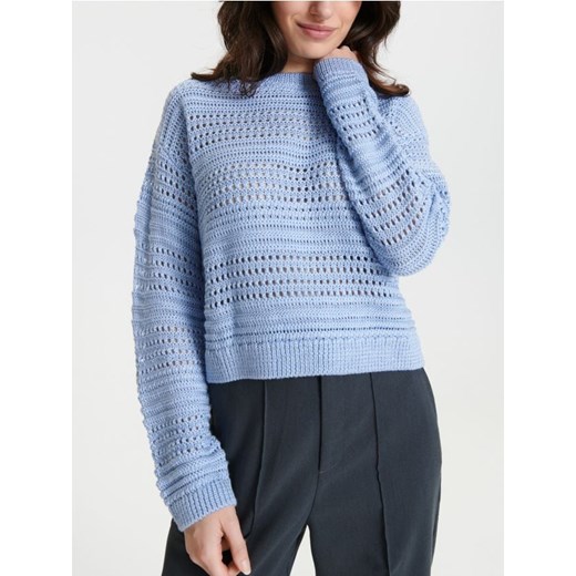 Sinsay - Sweter ażurowy - fioletowy ze sklepu Sinsay w kategorii Swetry damskie - zdjęcie 169567317