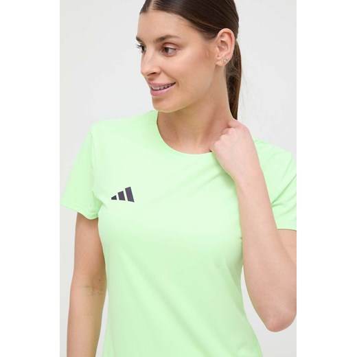 adidas Performance t-shirt do biegania Adizero Adizero kolor zielony IN2251 ze sklepu ANSWEAR.com w kategorii Bluzki damskie - zdjęcie 169567615