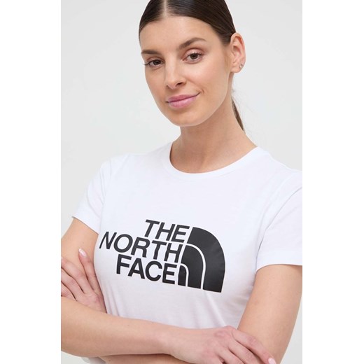 The North Face t-shirt bawełniany damski kolor biały NF0A87N6FN41 ze sklepu ANSWEAR.com w kategorii Bluzki damskie - zdjęcie 169567635