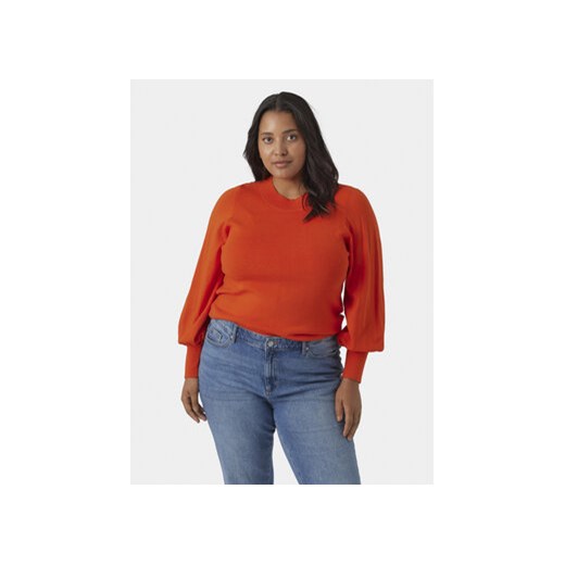 Vero Moda Curve Sweter 10291293 Pomarańczowy Regular Fit ze sklepu MODIVO w kategorii Swetry damskie - zdjęcie 169570115