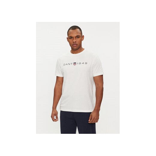 Gant T-Shirt Graphic 2003242 Écru Regular Fit ze sklepu MODIVO w kategorii T-shirty męskie - zdjęcie 169570508