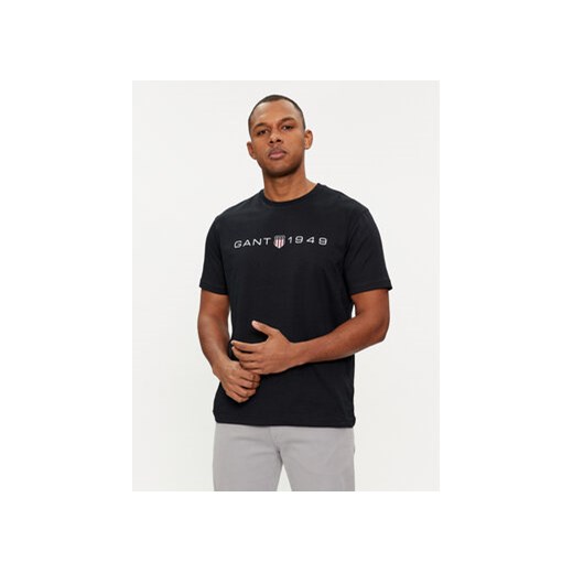 Gant T-Shirt Graphic 2003242 Czarny Regular Fit ze sklepu MODIVO w kategorii T-shirty męskie - zdjęcie 169570589