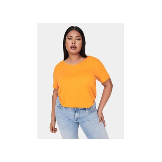ONLY Carmakoma T-Shirt 15285965 Pomarańczowy Regular Fit ze sklepu MODIVO w kategorii Bluzki damskie - zdjęcie 169570929