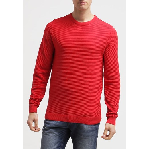 Burton Menswear London Sweter red zalando  bez wzorów/nadruków