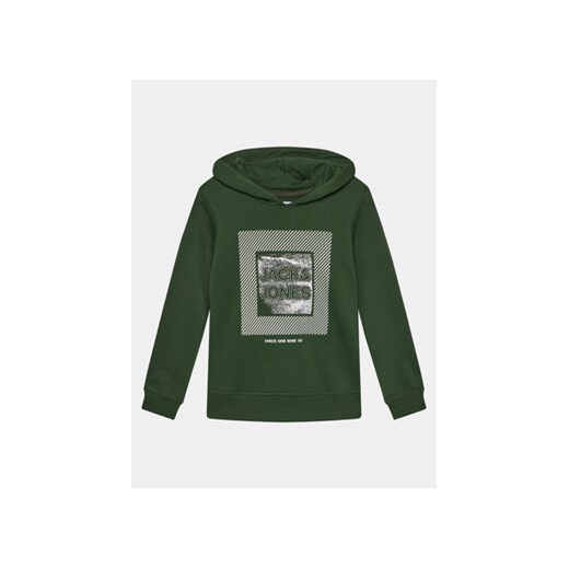 Jack&Jones Junior Bluza 12237091 Zielony Regular Fit Jack&jones Junior 140 MODIVO