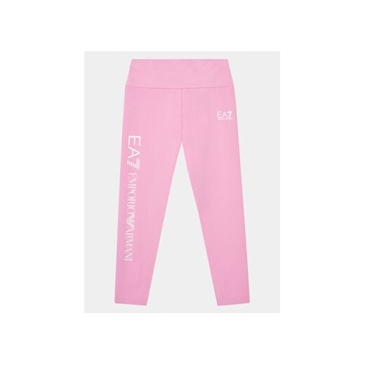 EA7 Emporio Armani Legginsy 8NFP01 FJ01Z 1432 Różowy Slim Fit ze sklepu MODIVO w kategorii Spodnie dziewczęce - zdjęcie 169580575