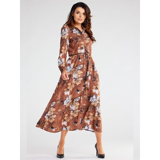 Sukienka damska Awama A467 1220670 L Brązowa (5902360561717). Sukienki damskie S promocja Rozetka.pl