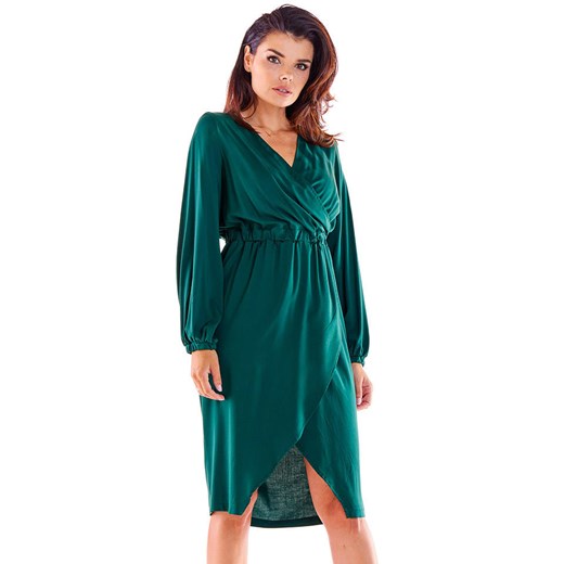 Awama Sukienka w kolorze zielonym XL Limango Polska wyprzedaż