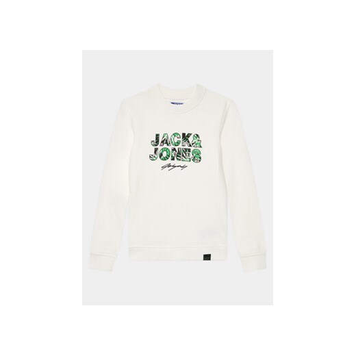 Jack&Jones Junior Bluza 12235517 Biały Standard Fit ze sklepu MODIVO w kategorii Bluzy chłopięce - zdjęcie 169588048