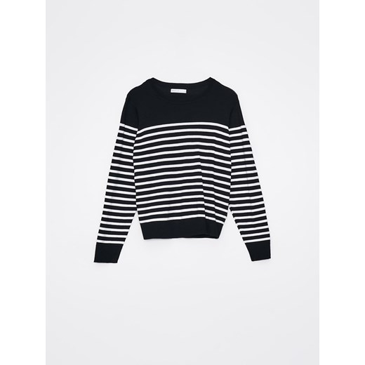 Mohito - Sweter w paski - czarny ze sklepu Mohito w kategorii Swetry damskie - zdjęcie 169588307