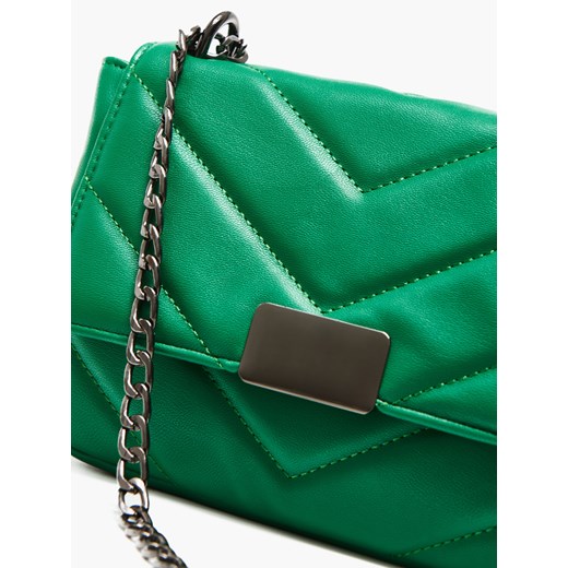 Cropp - Ciemnozielona torebka crossbody - zielony Cropp Uniwersalny okazja Cropp