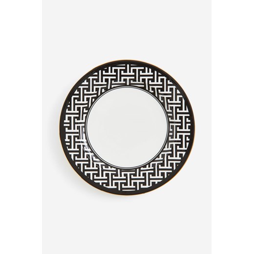 H & M - Porcelanowy talerz - Czarny ze sklepu H&M w kategorii Talerze - zdjęcie 169590516