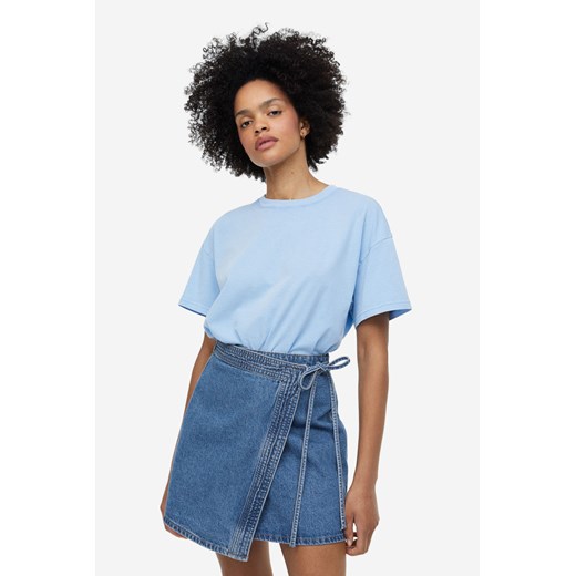 H & M - T-shirt o spranym wyglądzie - Niebieski H & M S H&M