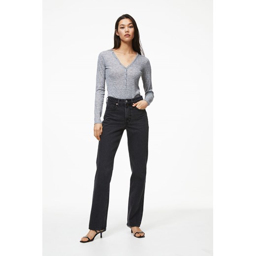 H & M - Straight High Jeans - Czarny ze sklepu H&M w kategorii Jeansy damskie - zdjęcie 169590816