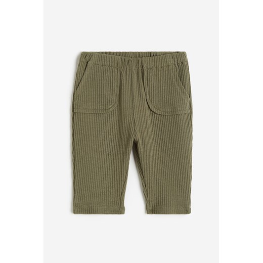 H & M - Dżersejowe spodnie - Zielony ze sklepu H&M w kategorii Spodnie i półśpiochy - zdjęcie 169590965