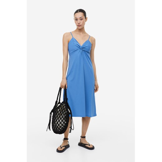 H & M - Sukienka ze skręconym detalem - Niebieski ze sklepu H&M w kategorii Sukienki - zdjęcie 169591085