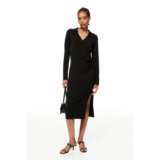 H & M - Kopertowa szmizjerka - Czarny ze sklepu H&M w kategorii Sukienki - zdjęcie 169591217