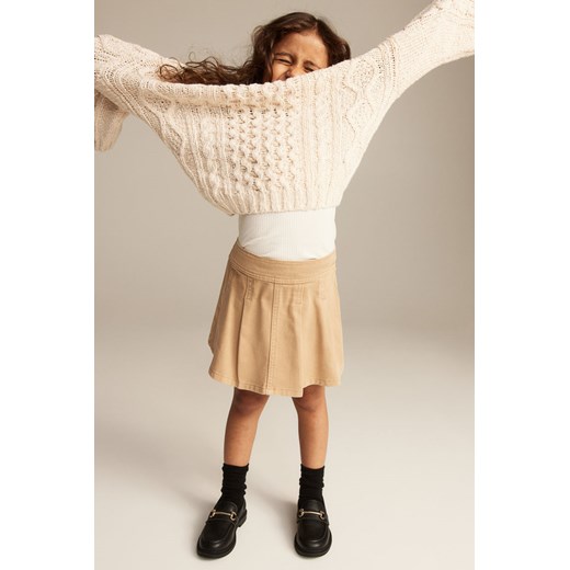 H & M - Bawełniany sweter w warkoczowy splot - Beżowy ze sklepu H&M w kategorii Swetry dziewczęce - zdjęcie 169591316