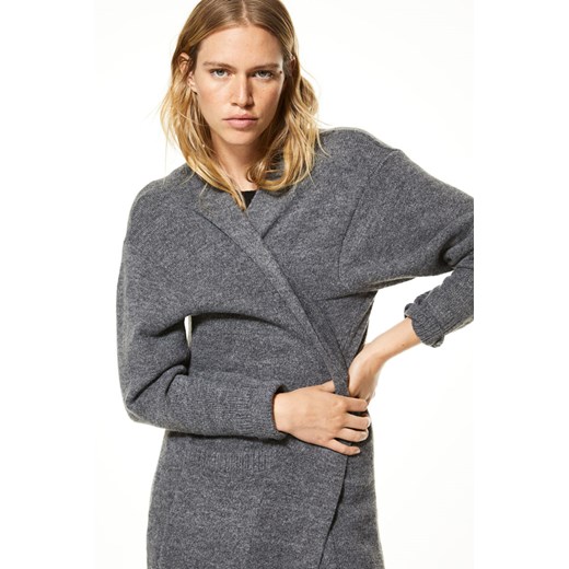 H & M - Długi kardigan - Szary ze sklepu H&M w kategorii Swetry damskie - zdjęcie 169591387