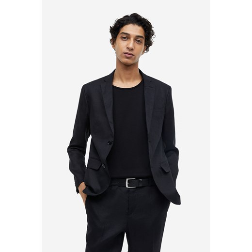 H & M - Skórzany pasek - Czarny ze sklepu H&M w kategorii Paski męskie - zdjęcie 169591426