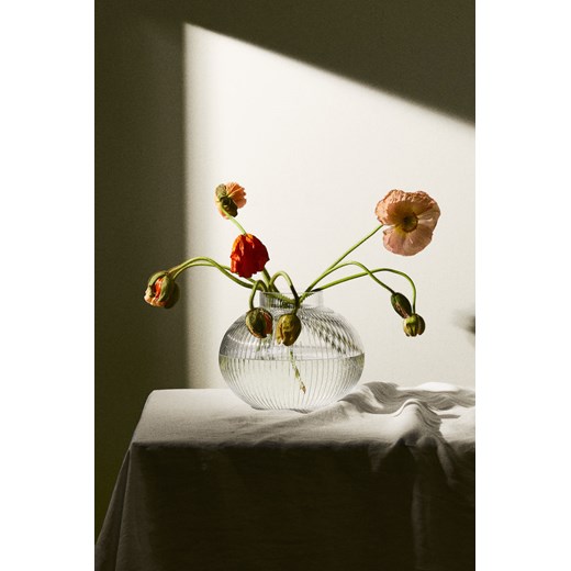 H & M - Szklany wazon - Biały ze sklepu H&M w kategorii Wazony - zdjęcie 169591445