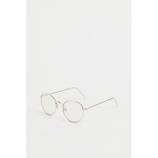 H & M - Okulary z filtrem niebieskiego światła - Złoty ze sklepu H&M w kategorii Okulary korekcyjne męskie - zdjęcie 169591735
