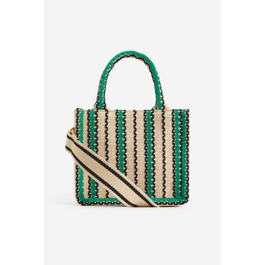 H & M - Mini torba shopper z domieszką juty - Zielony ze sklepu H&M w kategorii Torby Shopper bag - zdjęcie 169591886