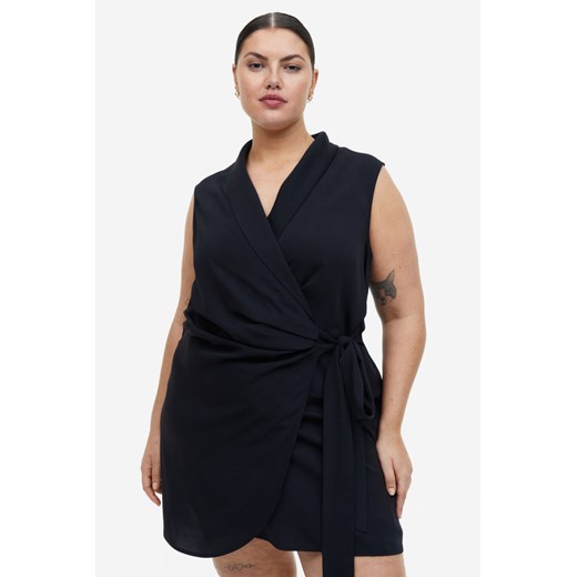 H & M - Kopertowa sukienka żakietowa - Czarny H & M L H&M