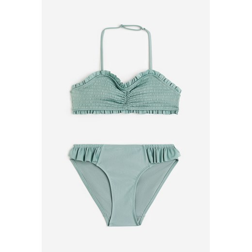 H & M - Kostium bikini z falbankami - Zielony ze sklepu H&M w kategorii Stroje kąpielowe - zdjęcie 169591956