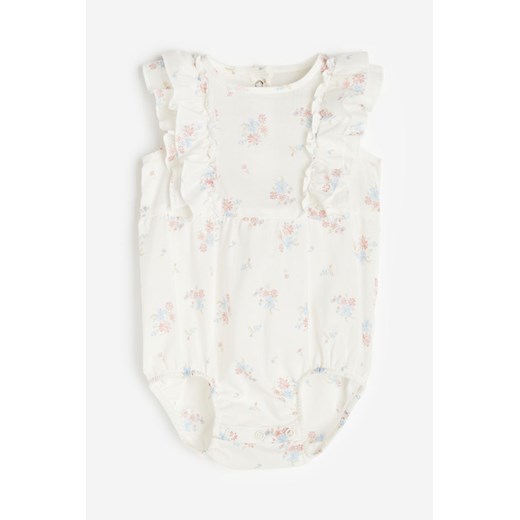 H & M - Kombinezon z falbankami - Biały H & M 92 (1½-2Y) H&M