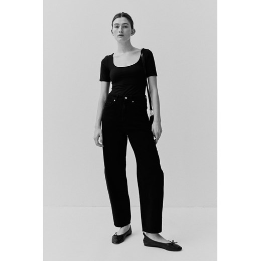 H & M - Body thong z krótkim rękawem - Czarny ze sklepu H&M w kategorii Bluzki damskie - zdjęcie 169592095
