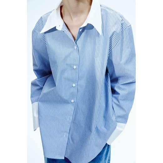 H & M - Popelinowa koszula - Niebieski H & M M H&M