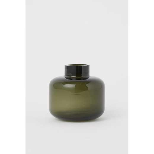 H & M - Mały wazon szklany - Zielony ze sklepu H&M w kategorii Wazony - zdjęcie 169592119