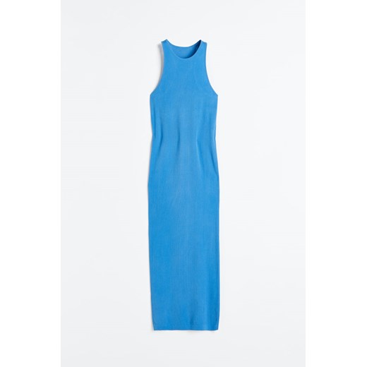 H & M - Bezszwowa sukienka bodycon w prążki - Niebieski H & M XL H&M